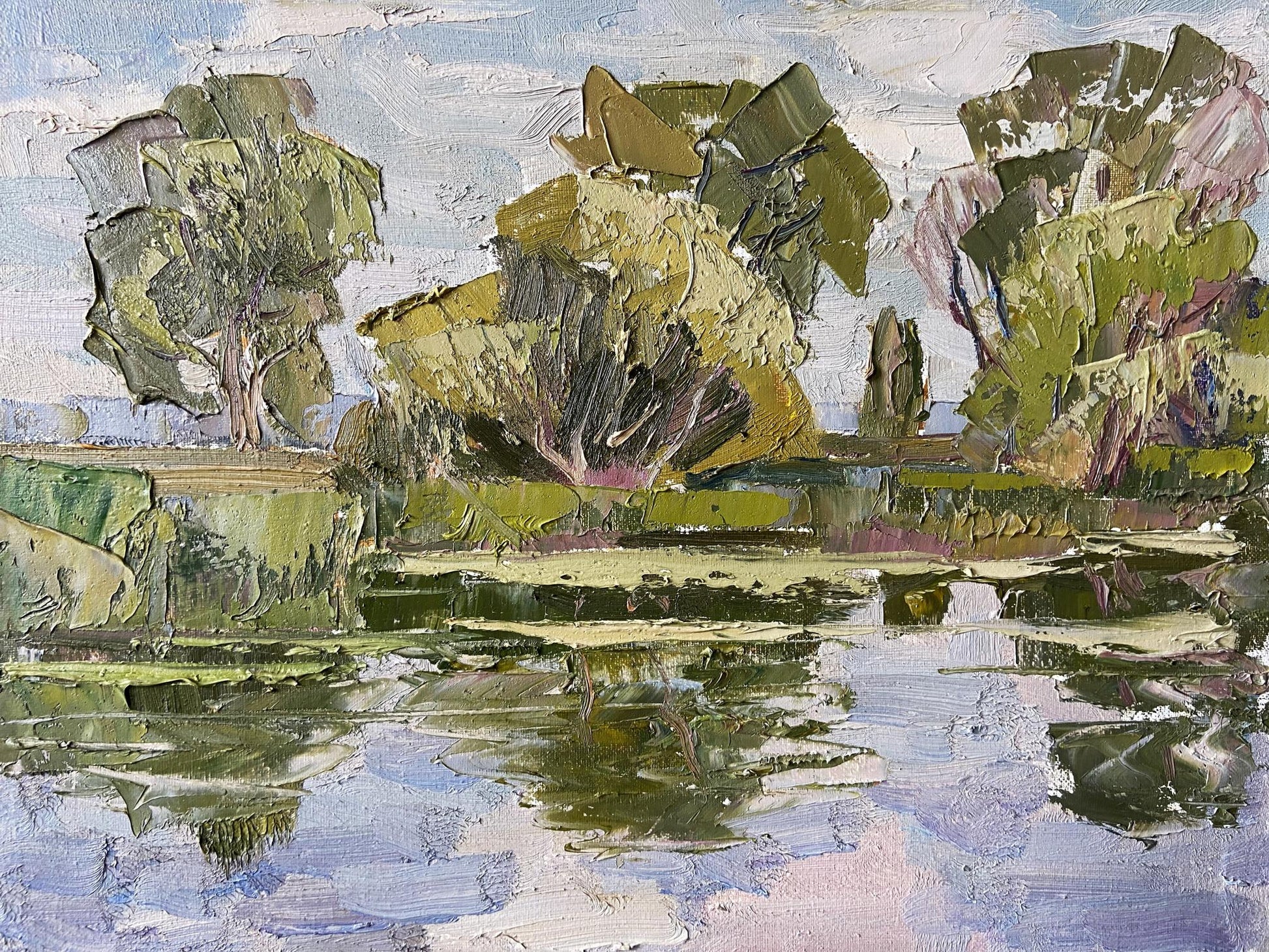 Impasto oil painting River of Dreams by Gaponchenko Ivan Ivanovich