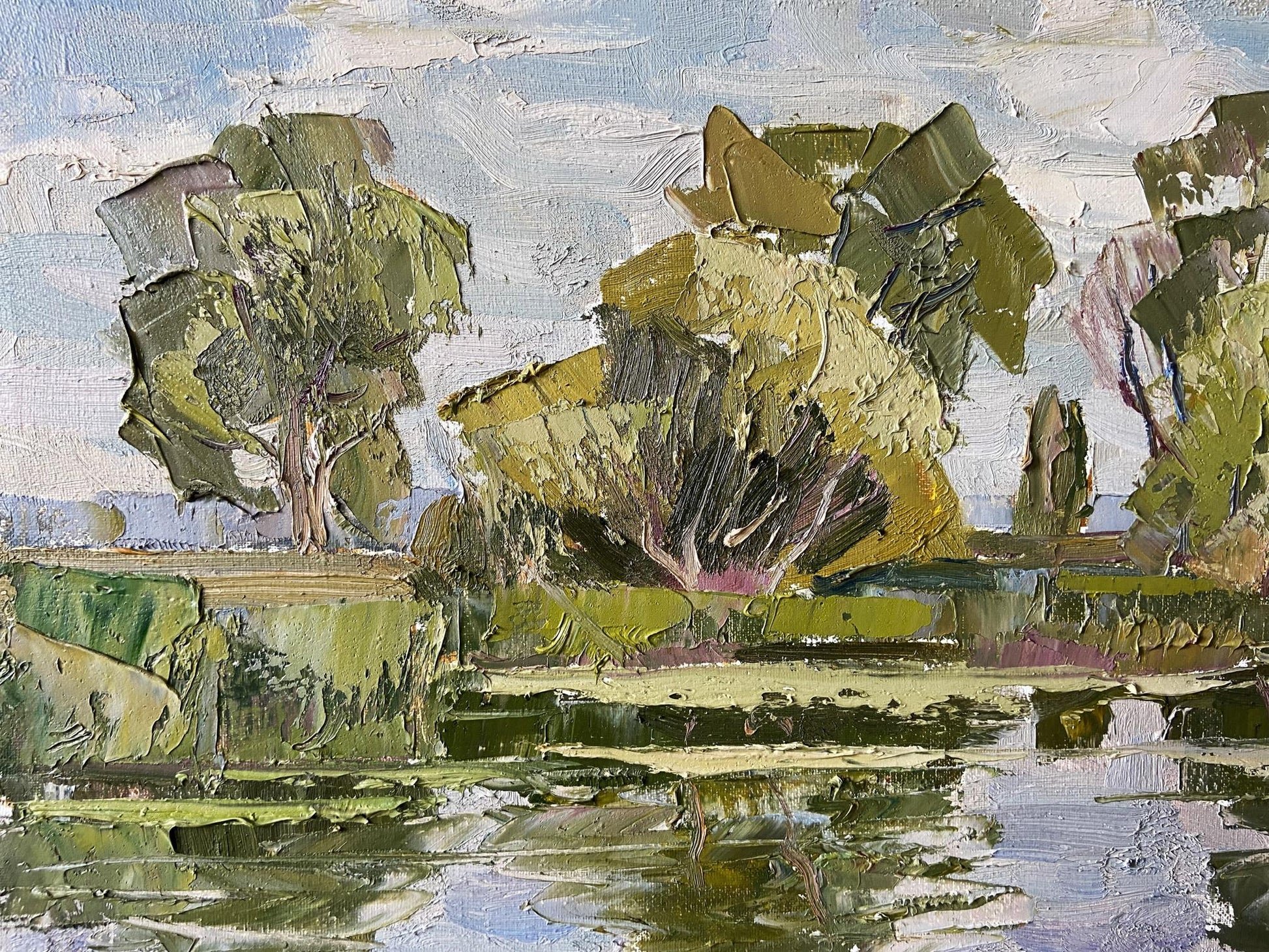 Impasto oil painting River of Dreams by Gaponchenko Ivan Ivanovich