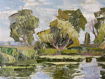 Impasto oil painting River of Dreams by Gaponchenko Ivan Ivanovich