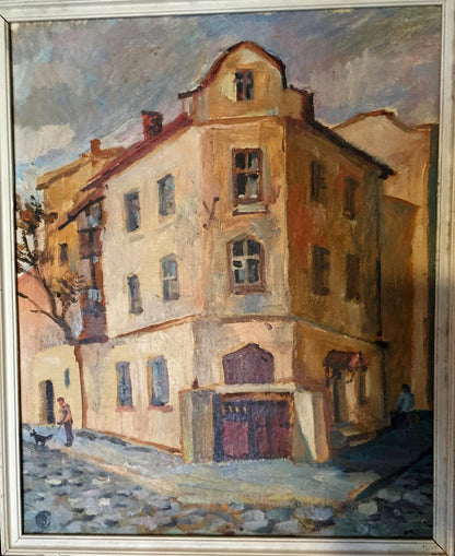 Oil painting of Ushinsky Lane by Strelnikov Vladimir Vladimirovich