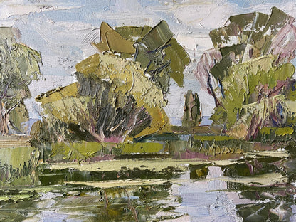 Impasto oil painting River of Dreams by Gaponchenko Ivan Ivanovich
