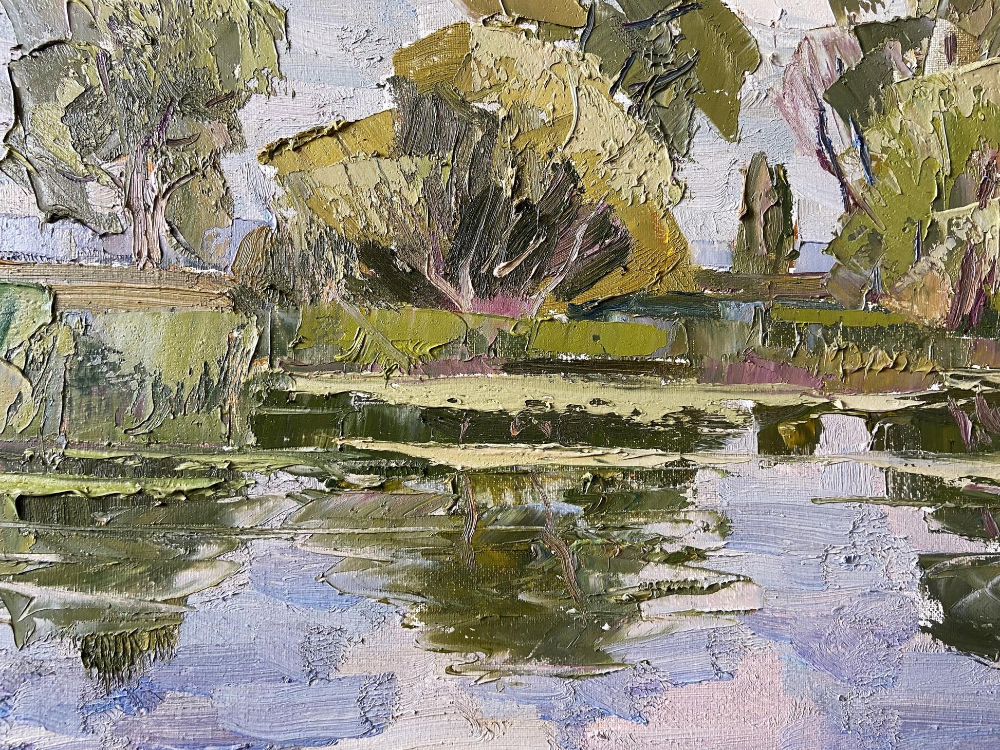 Impasto oil painting River of Dreams by Gaponchenko Ivan Ivanovich