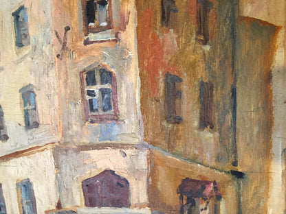 Oil painting of Ushinsky Lane by Strelnikov Vladimir Vladimirovich