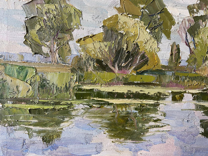 Impasto oil painting River of Dreams by Gaponchenko Ivan Ivanovich