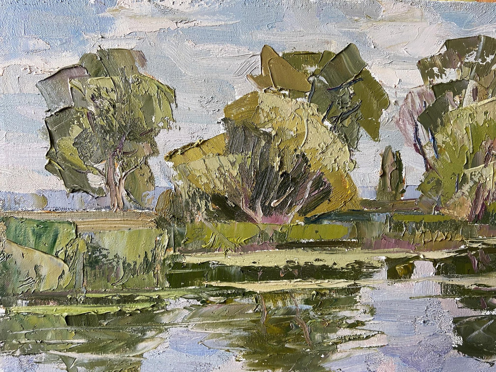 Impasto Oil Painting River of Dreams by Gaponchenko Ivan Ivanovich