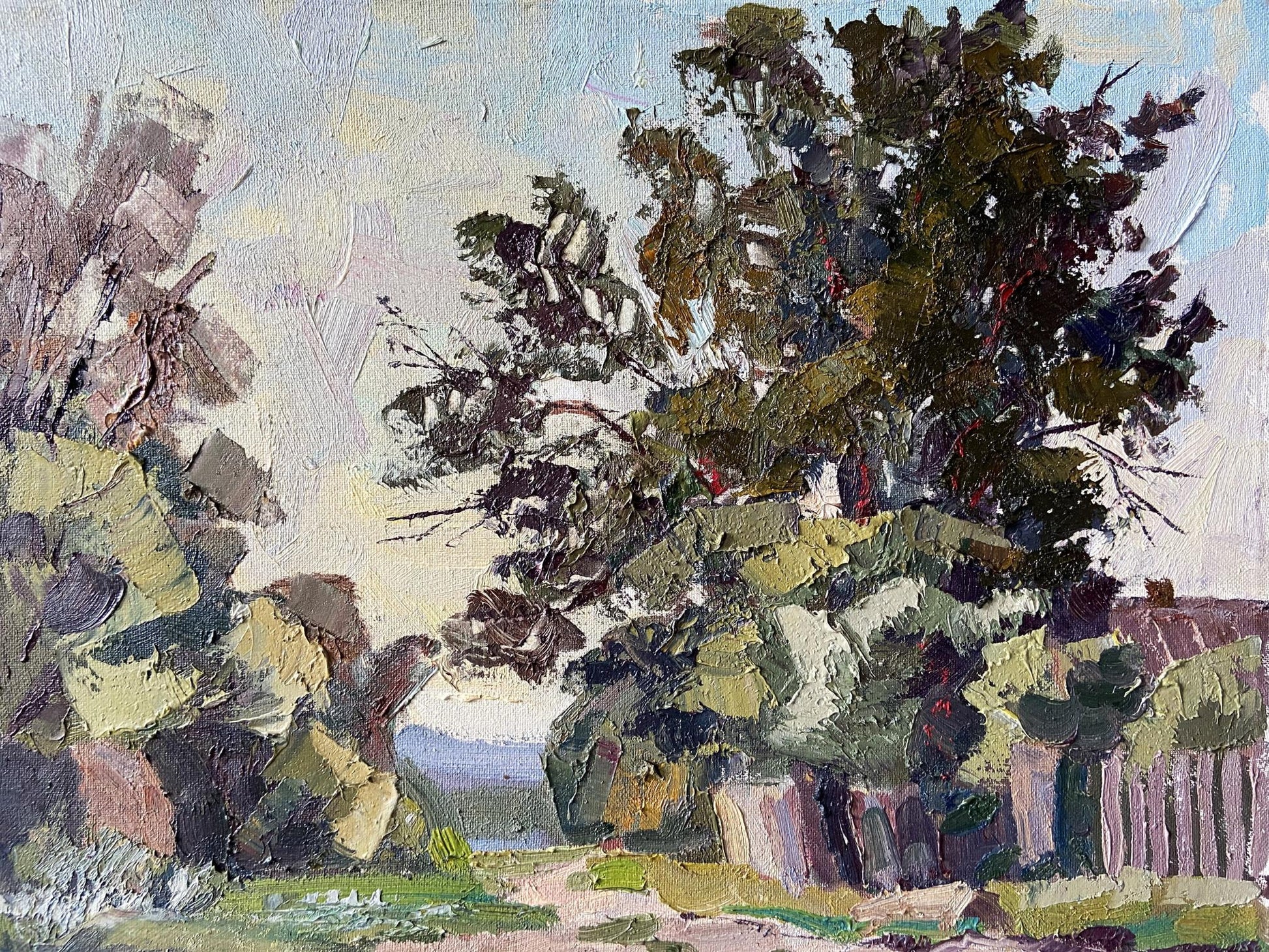 Impressionistic oil painting Road to the River by Gaponchenko Ivan Ivanovich