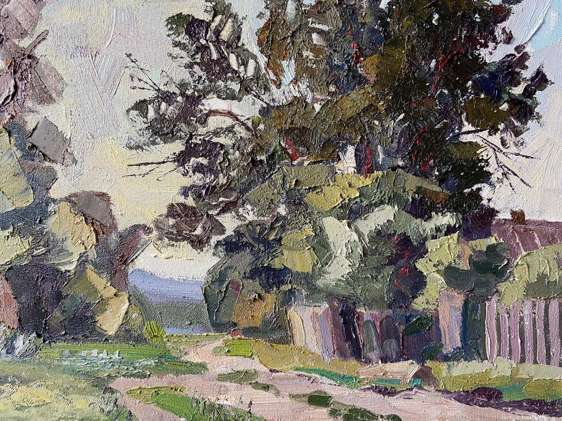 Impressionistic oil painting of Road to the River by Gaponchenko Ivan Ivanovich