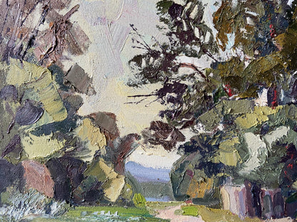 Impasto oil painting Road to the River by Gaponchenko Ivan Ivanovich