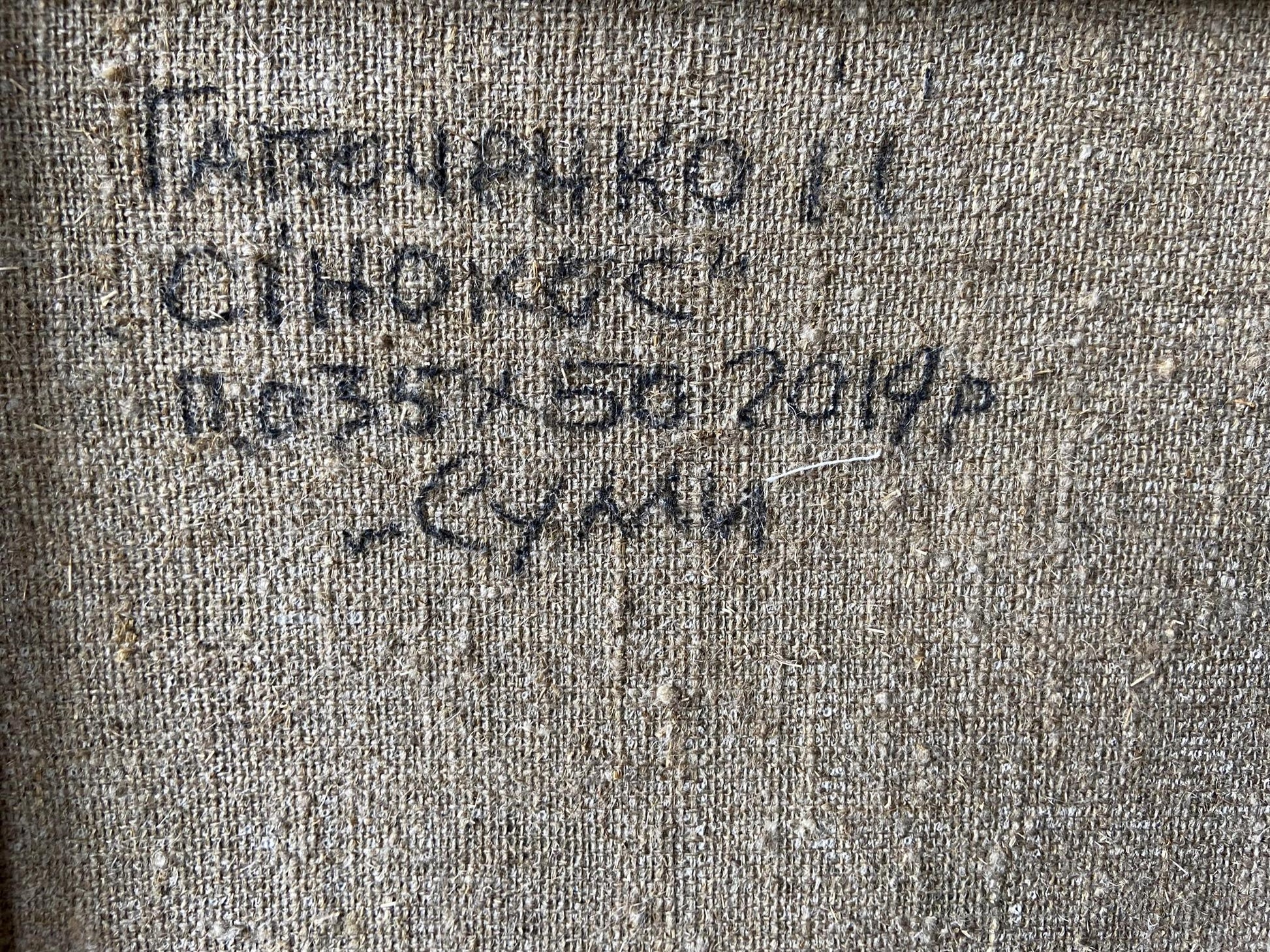 Back of Haystacks oil painting by Gaponchenko Ivan Ivanovich with signature