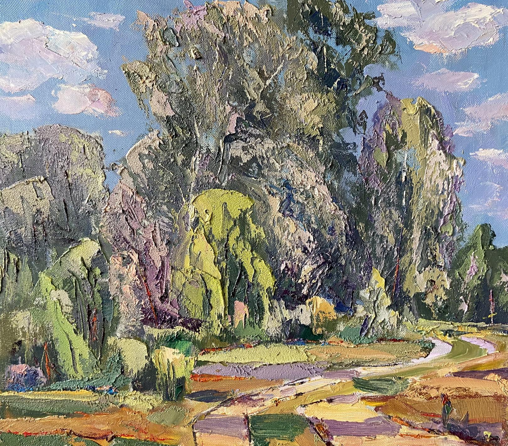 Oil painting Sunny Gaponchenko Ivan Ivanovich: lush textured landscape