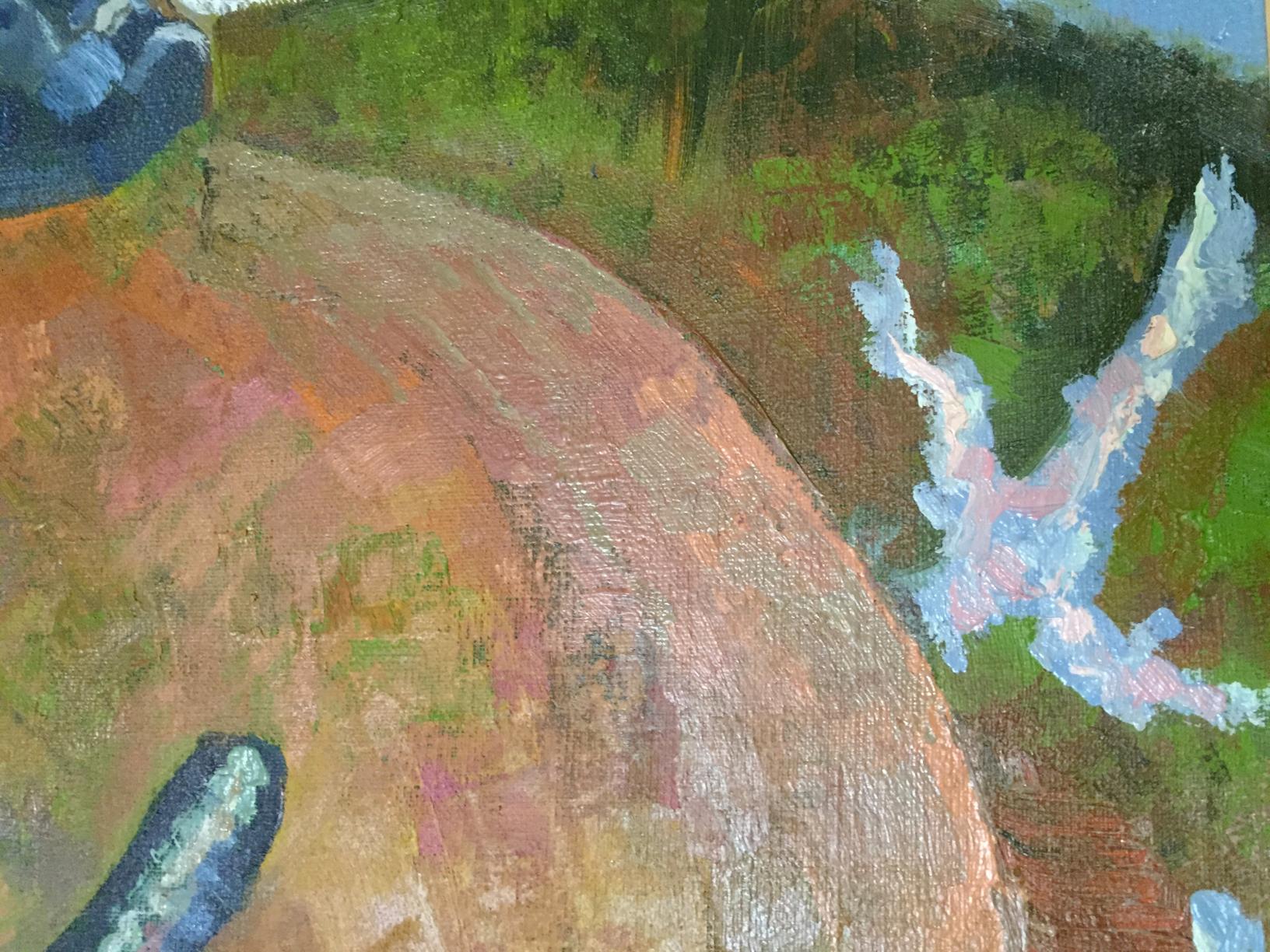 Oil painting Tabalah-urasa by V. Kudrin textured earth-toned landscape