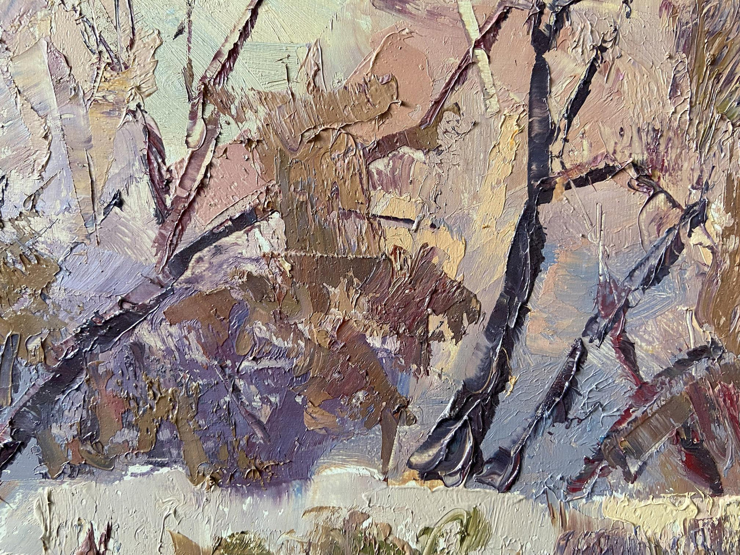 Impressionistic oil painting Evening on the Vorskla River by Gaponchenko Ivan Ivanovich