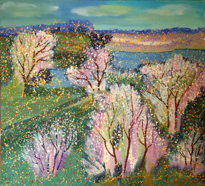 Vibrant impressionistic oil painting Pavasaris by Danne Eric Edmundovich