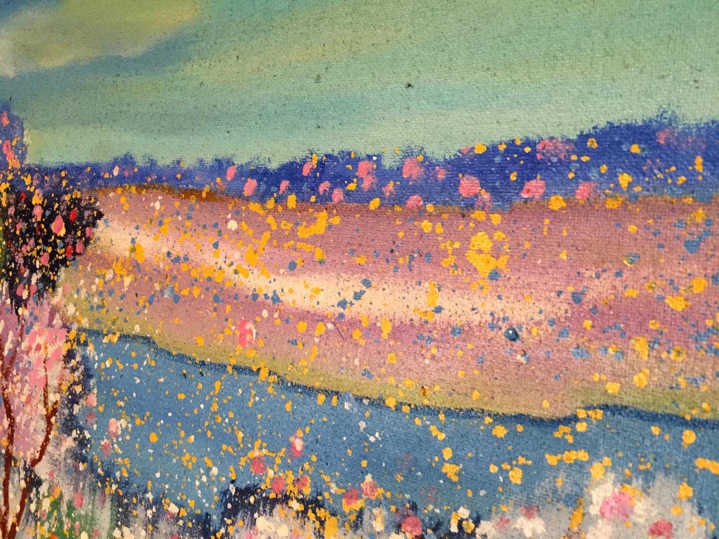 Vibrant Pavasaris oil painting by Danne Eric Edmundovich with blooming field