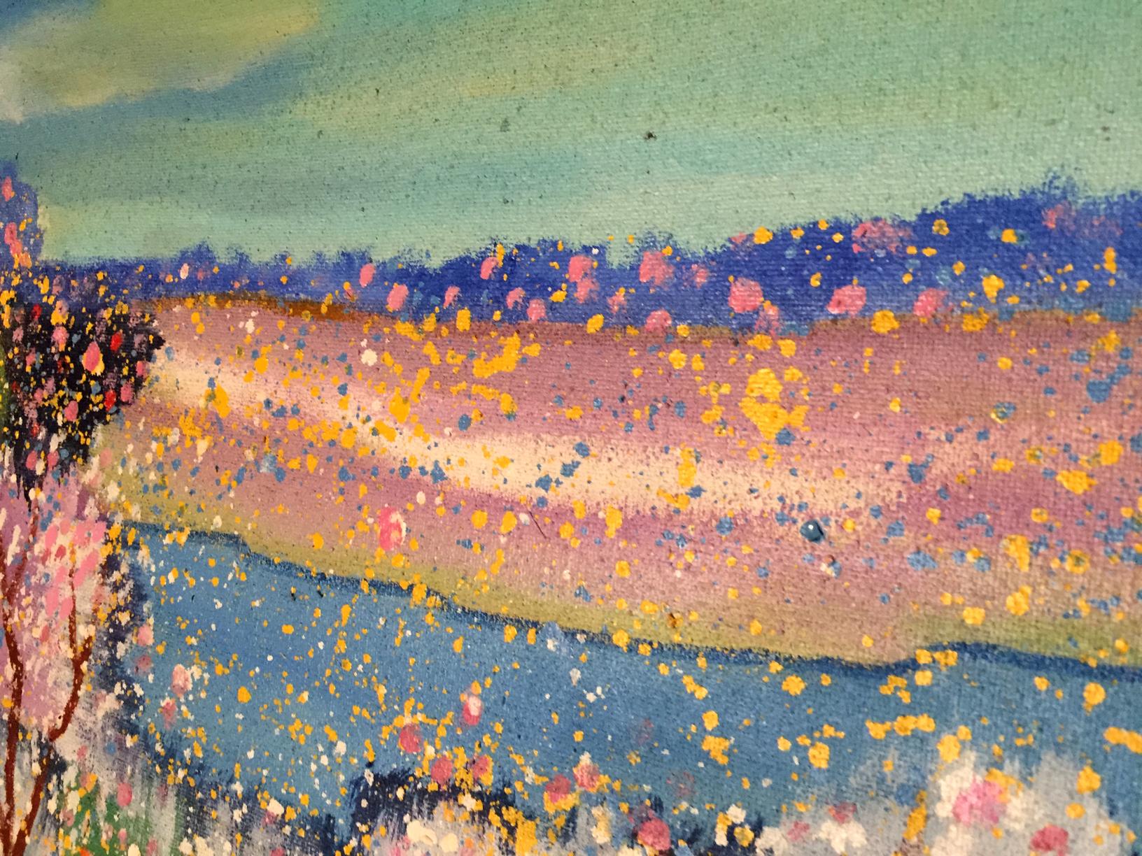 Vibrant Pavasaris oil painting by Danne Eric Edmundovich with blooming field