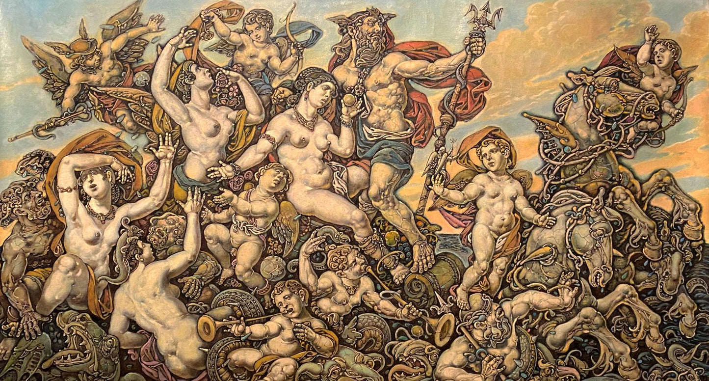 Oil painting of Neptune and Amphitrite by Litvinov Oleg Arkad’yevich