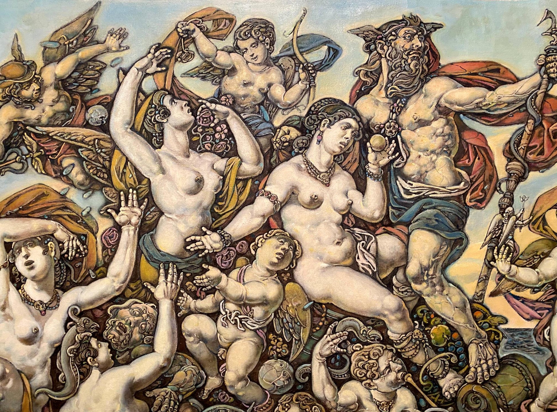 Oil painting of Neptune and Amphitrite by Litvinov Oleg Arkad’yevich