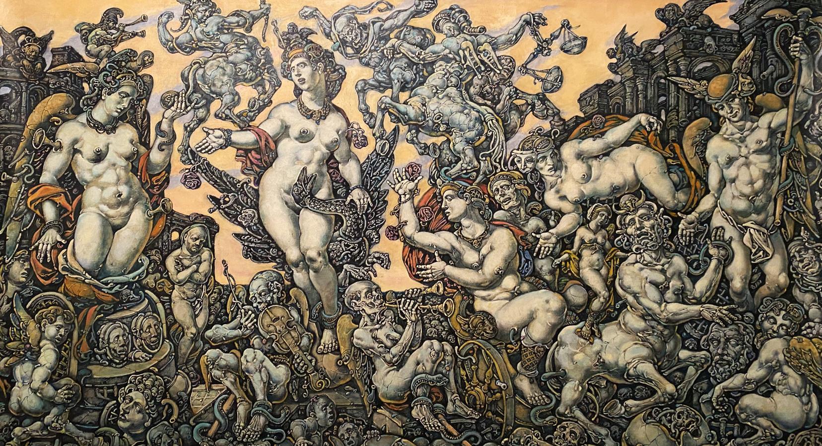 Oil painting Apotheosis of Leda by Litvinov Oleg Arkad’yevich with nude figures