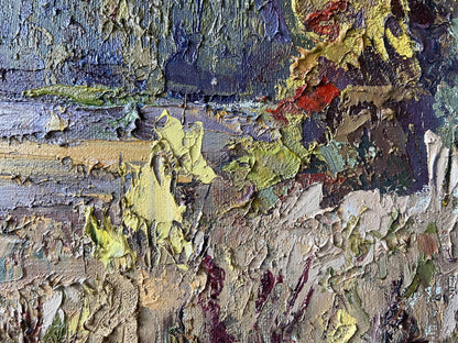 Oil painting Early autumn by Gaponchenko Ivan Ivanovich, impasto earthy tones