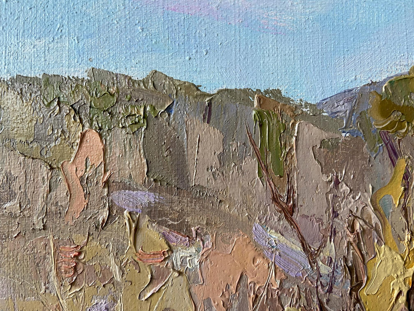 Oil painting Frost by Gaponchenko Ivan Ivanovich with impasto earthy tones