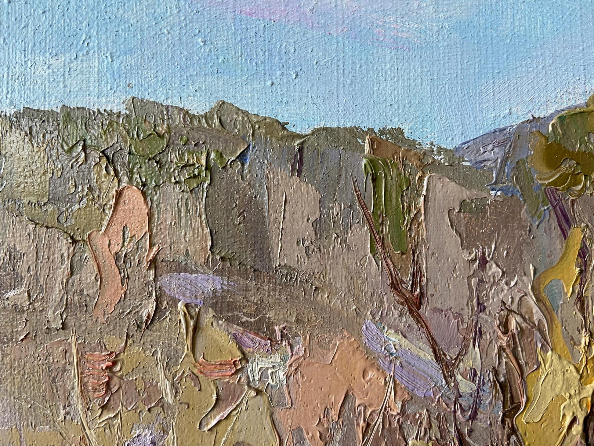 Oil painting Frost by Gaponchenko Ivan Ivanovich with impasto earthy tones