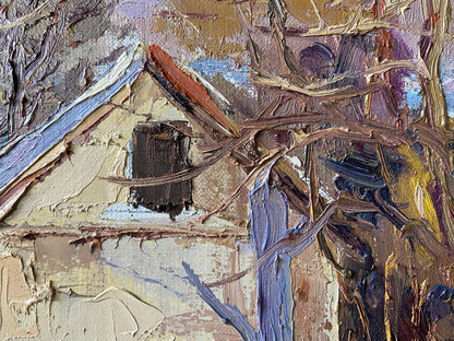 Textured impasto oil painting Frost by Gaponchenko Ivan Ivanovich