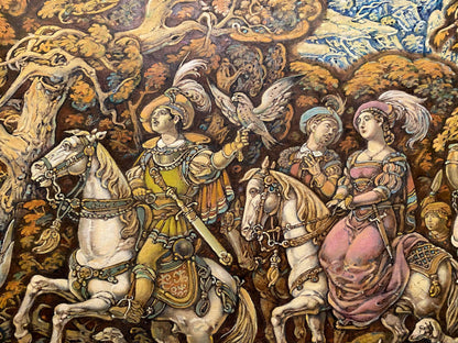 Oil painting by Litvinov Oleg Arkad’yevich: knights on white horses