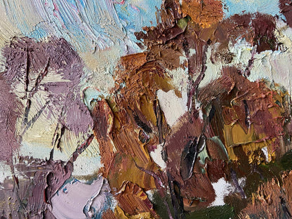 Textured impasto oil painting In the Woods by Gaponchenko Ivan Ivanovich