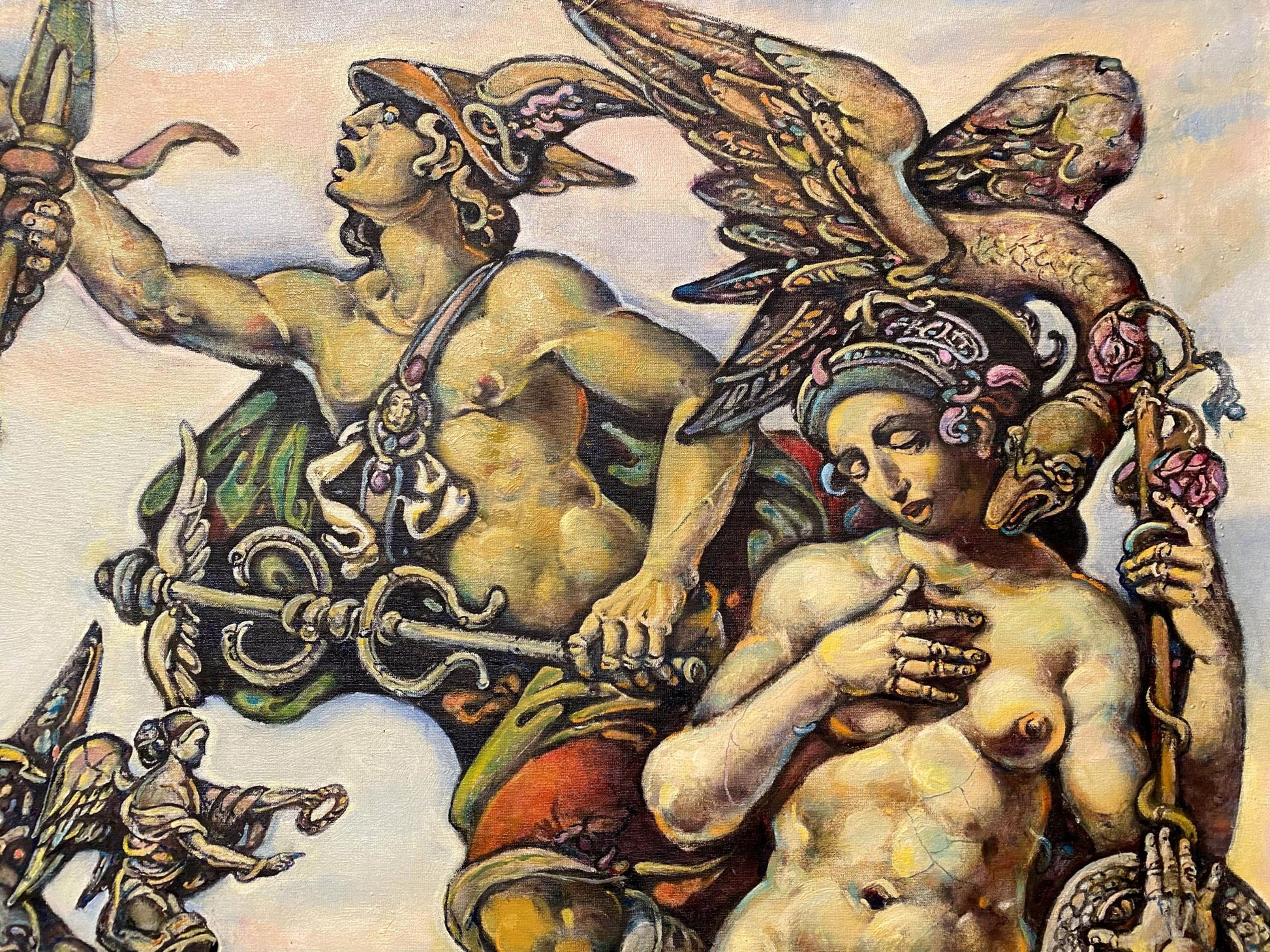 Oil painting portrait of Mars and Venus by Oleg Litvinov