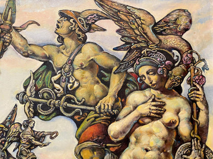 Oil painting portrait of Mars and Venus by Oleg Litvinov