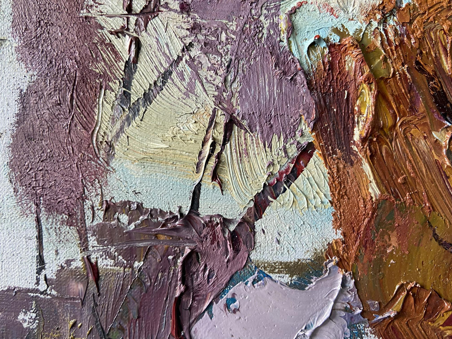 Textured impasto oil painting In the Woods by Gaponchenko Ivan Ivanovich