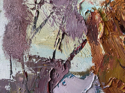 Textured impasto oil painting In the Woods by Gaponchenko Ivan Ivanovich