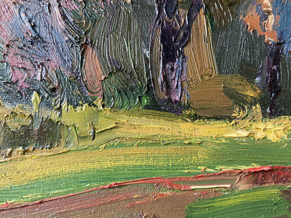 Textured impasto oil painting In the Woods by Gaponchenko Ivan Ivanovich