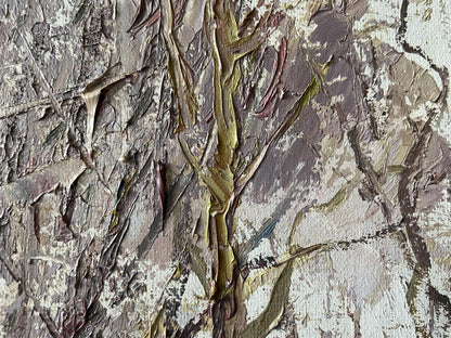 Textured impasto oil painting Covered with snow by Gaponchenko Ivan Ivanovich