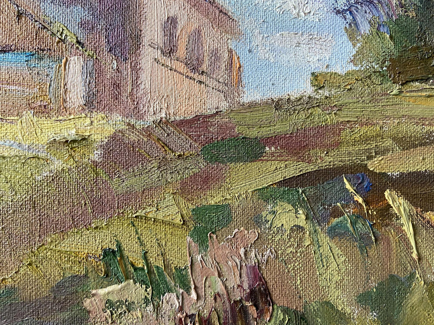 Oil painting of church landscape by Gaponchenko Ivan Ivanovich