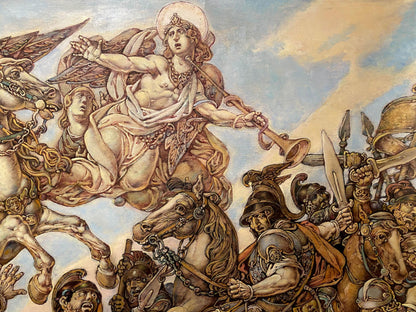 Oil painting of Judas Maccabee by Litvinov Oleg Arkad’yevich in battle