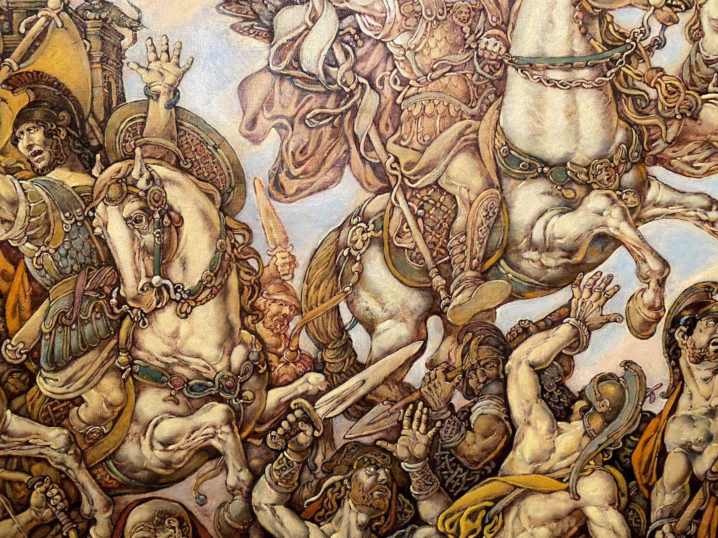 Oil painting of Judas Maccabee battle by Litvinov Oleg Arkad’yevich