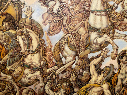 Oil painting of Judas Maccabee battle by Litvinov Oleg Arkad’yevich