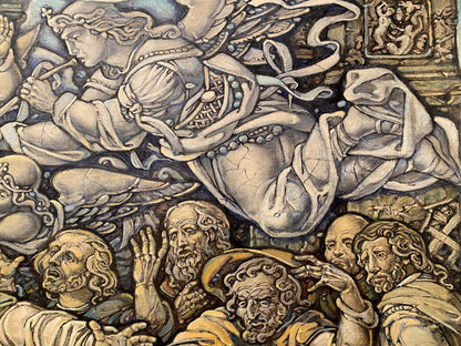Oil painting The Last Supper by Litvinov Oleg Arkadyevich, angel playing flute