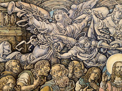 Oil painting of ornate angelic figure in The Last Supper by Litvinov Oleg Arkad’yevich