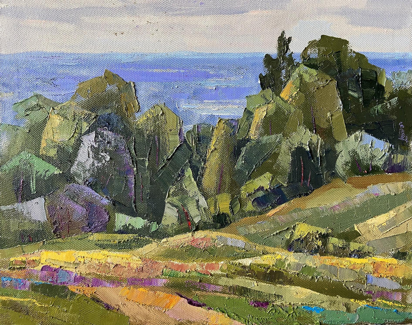 Oil painting of Poltava region by Gaponchenko Ivan Ivanovich, coastal landscape