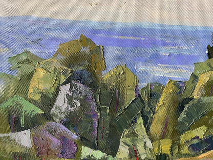 Oil painting of Poltava region rocks by Gaponchenko Ivan Ivanovich