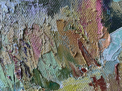 Oil painting Summer coast by Gaponchenko Ivan Ivanovich, textured earthy tones