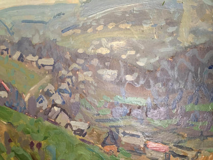 Oil painting Spring in the village by Kolosovsky Georgy Sergeevich