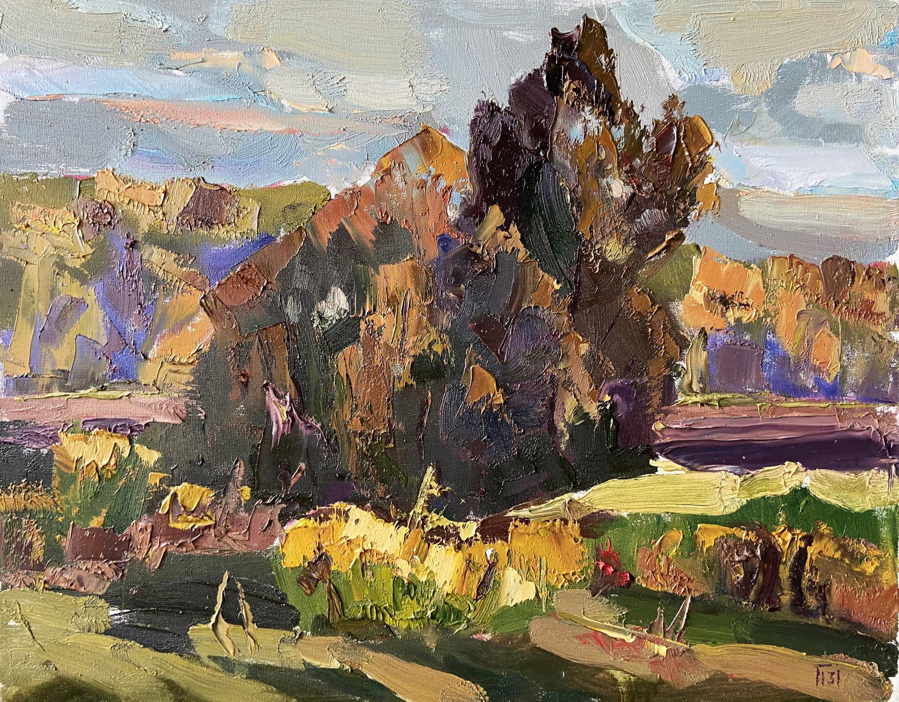 Impressionistic oil painting Beginning of autumn by Gaponchenko Ivan Ivanovich