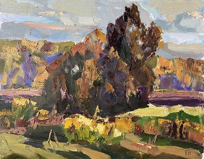 Impressionistic oil painting Beginning of autumn by Gaponchenko Ivan Ivanovich