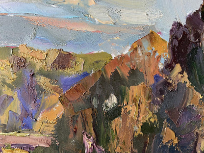 Textured oil painting Beginning of Autumn by Gaponchenko Ivan Ivanovich