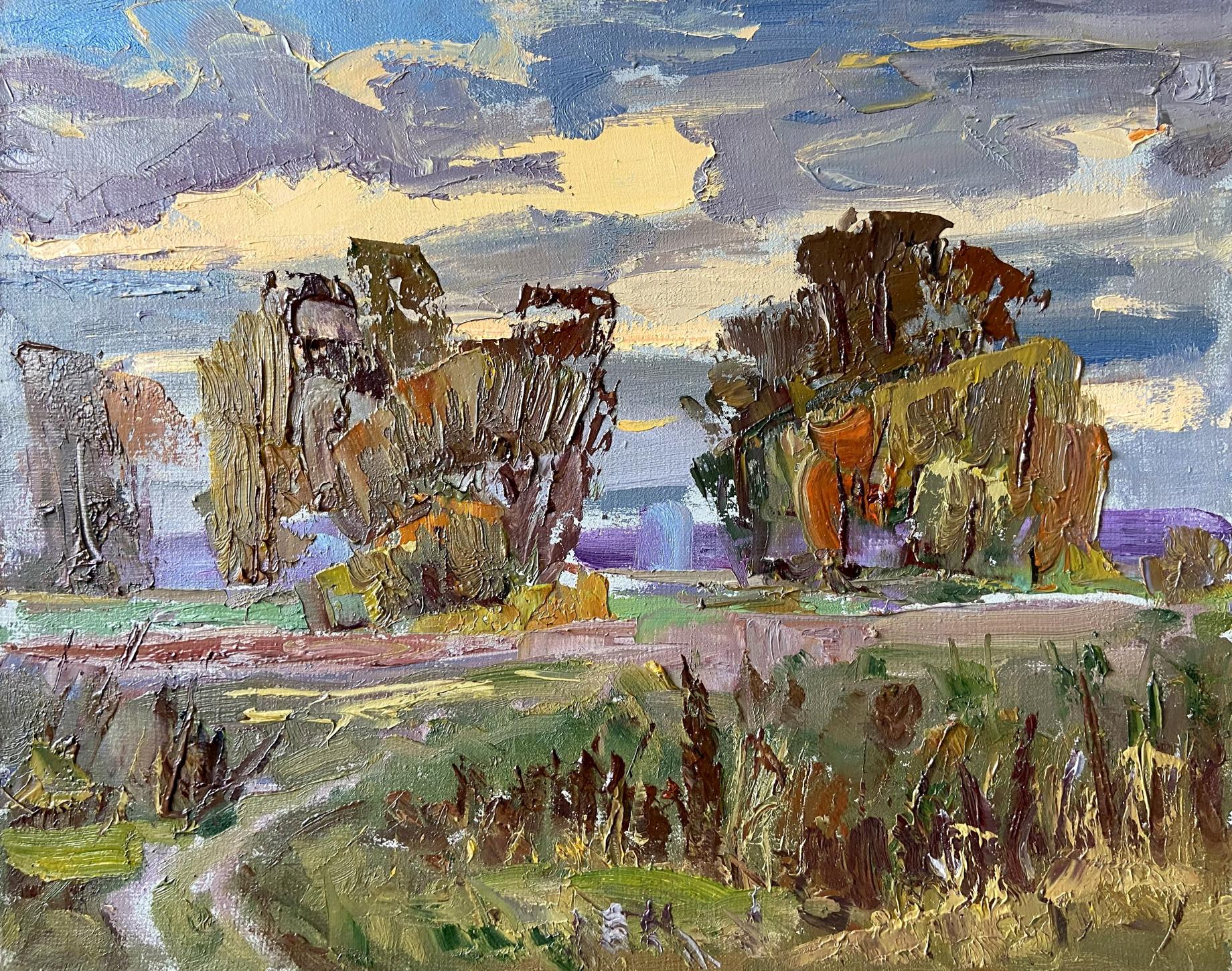 Impressionistic Evening in the Meadow oil painting by Gaponchenko Ivan Ivanovich