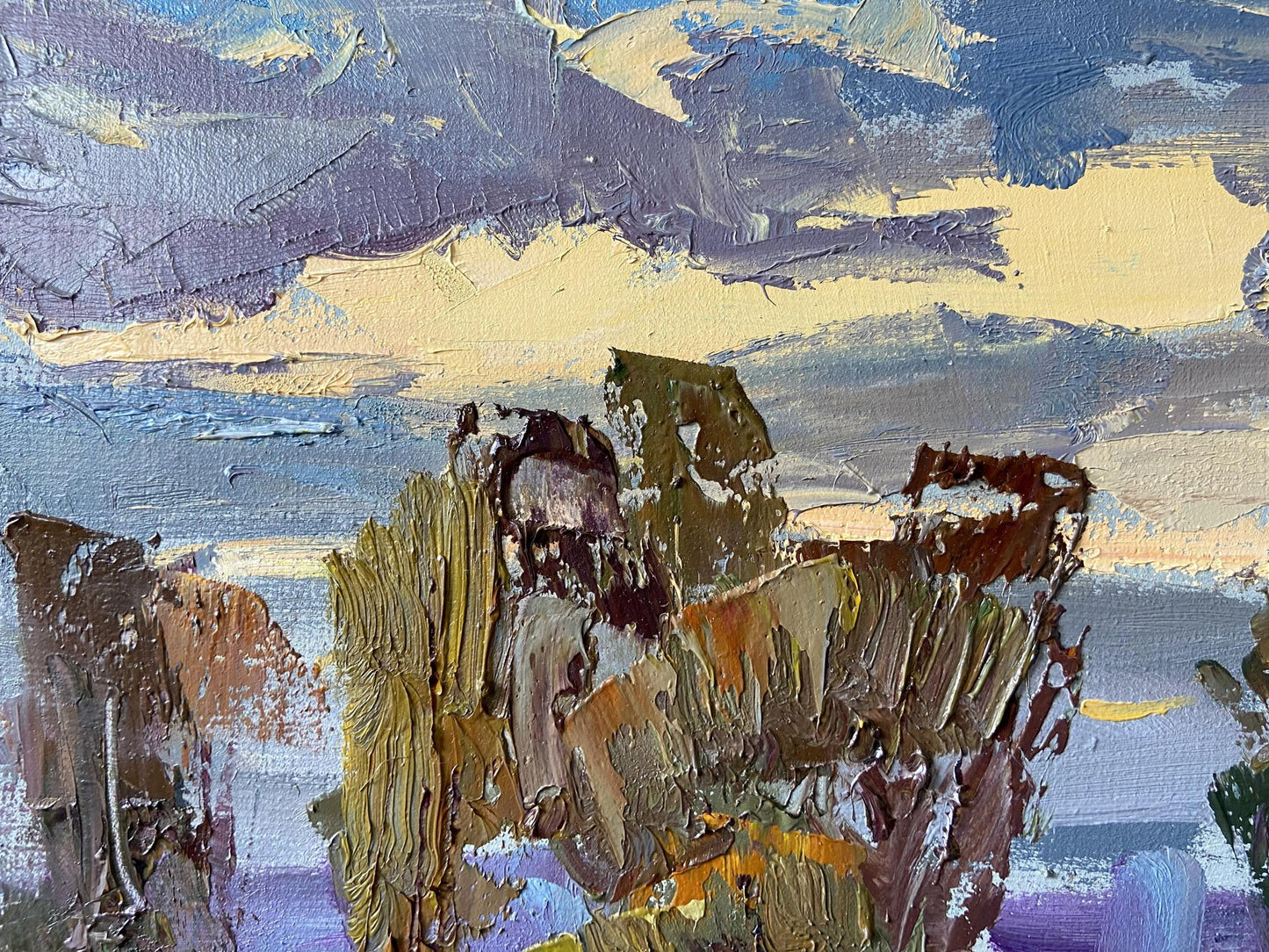 Oil painting Evening in the Meadow by Gaponchenko Ivan Ivanovich
