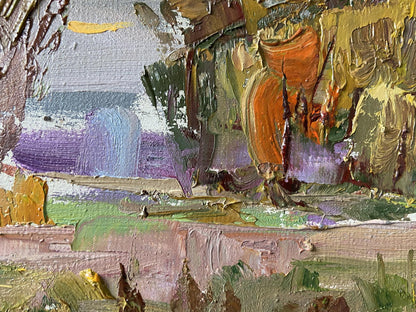Oil painting Evening in the Meadow by Gaponchenko Ivan Ivanovich